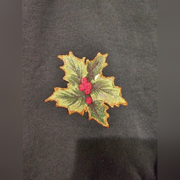 Fruit of the Loom vintage made in USA dark green Crewneck Sweatshirt Holiday XL - Picture 8 of 9